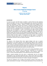 Report on Mine Action Regional Dialogue Event 