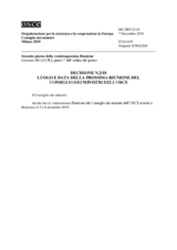 Decision Nr. 2, Time and Place of the Next Meeting of the OSCE Ministerial Council