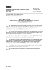 Document Nr. 3, Declaration on the Role of Youth in Contributing to Peace and Security Efforts