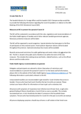 Information regarding the Covid-19 pandemic in relation to the 28th Meeting of the OSCE Ministerial Council