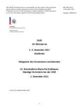 H.E. Ms. Maria-Pia Kothbauer, Permanent Representative to the OSCE 