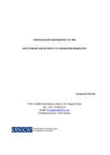 Consolidated References to the OSCE Forum for Security Co-operation Mandates