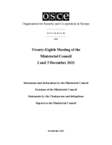 Final Document of the Twenty-Eighth Meeting of the  Ministerial Council, Stockholm, 2-3 December 2021