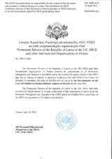Response by the Delegation of Latvia to the Questionnaire on the Code of Conduct on Politico-Military Aspects of Security