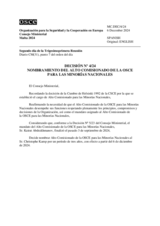 DECISION No. 4/24, APPOINTMENT OF THE OSCE HIGH COMMISSIONER ON NATIONAL MINORITIES