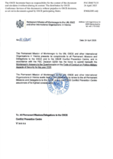 Response by the Delegation of Montenegro to the Questionnaire on the Code of Conduct on Politico-Military Aspects of Security