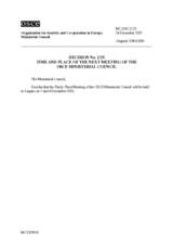 DECISION No. 2/25, TIME AND PLACE OF THE NEXT MEETING OF THE OSCE MINISTERIAL COUNCIL