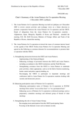 Chair's Summary of the Asian Partners for Co-operation Meeting
