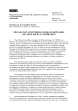 Ministerial Declaration on the OSCE Partners for Co-operation (fr)