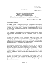 Statement by H.E. Mrs. Taous FEROUKHI, Permanent Representative to the OSCE, Algeria (fr)