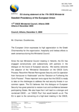 Swedish Presidency of the European Union - EU Closing Statement