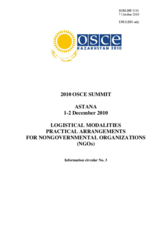 Logistical modalities and practical arrangements for NGOs
