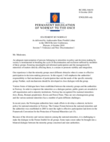 Statement by Ambassador Hans Fredrik Lehne, Norway