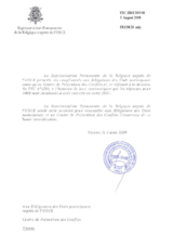 Response by the Delegation of Belgium to the Questionnaire on the Code of Conduct on Politico-Military Aspects of Security