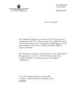 Response by the Delegation of Sweden to the Questionnaire on the Code of Conduct on Politico-Military Aspects of Security