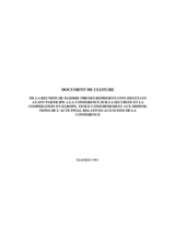 Second Follow-up Meeting, Madrid, 11 November 1980 to 9 September 1983 (fr)