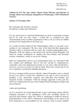 Statement by H.E. Mr. Igor Luksic, Deputy Prime Minister and Minister of Foreign Affairs and European Integration
