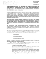 The progress made by the specialised structures of the General Inspectorate of the Romanian Police in the area of fighting organised crime and drug trafficking