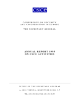 CSCE Annual Report 1993