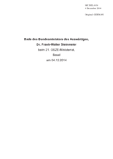 Statement by H.E. Frank-Walter Steinmeier, Federal Minister for Foreign Affairs