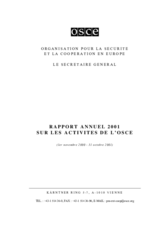 OSCE Annual Report 2001 (fr)