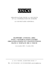 2001 - Report on Interaction Between Organizations and Institutions in the OSCE Area (fr)
