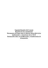 Final Document of the Second Meeting of the CSCE Council of Ministers, Prague, 30-31 January 1992 (es)