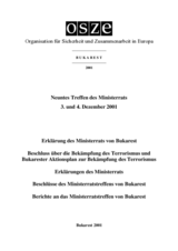 Final Document of the Ninth Meeting of the OSCE Ministerial Council, Bucharest, 3-4 December 2001 (de)