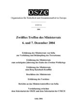 Final Document of the Twelfth Meeting of the Ministerial Council, Sofia, 6-7 December 2004 (de)