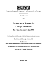 Final Document of the Fourteenth Meeting of the Ministerial Council, Brussels, 4 and 5 December 2006 (es)