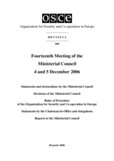 Final Document of the Fourteenth Meeting of the Ministerial Council, Brussels, 4 and 5 December 2006