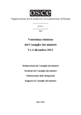 Final Document of the Twentieth Meeting of the Ministerial Council, Kyiv, 5-6 December 2013 (it)