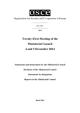 Final Document of the Twenty-First Meeting of the Ministerial Council, Basel, 4-5 December 2014