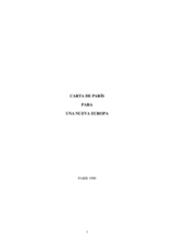 Carta de Paris para una Nueva Europa