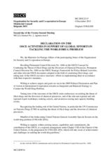 Declaration on the OSCE Activities in Support of Global Efforts in Tackling the World Drug Problem 