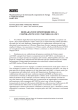 Dichiarazione ministeriale sulla cooperazione con i Partner asia