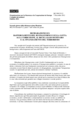 Dichiarazione sul rafforzamento del buongoverno e sulla lotta alla corruzione, al riciclaggio di denaro e al finanziamento del terrorismo