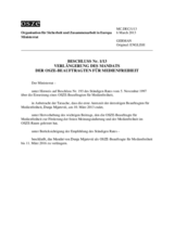 Beschluss Nr. 1/13 Verlängerung des Mandats der OSZE-Beauftragten für Medienfreiheit