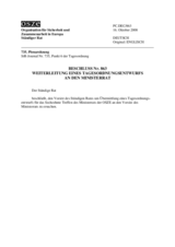 Forwarding of a Draft Agenda to the Ministerial Council (de)