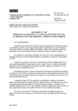 Ljubljana Ministerial Decision No. 7 on supporting the effective implementation of UN Security Council Resolution 1540 (2004) (es)