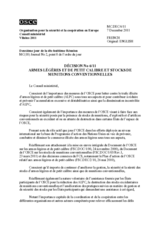 Décision No 6/11 sur les armes légères et de petit calibre et sur les stocks de munitions conventionnelles 