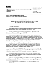 Decisione N.4/11 sul rafforzamento dell’impegno dell’OSCE in favour dell’Afghanistan