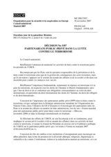 Décision No 5/07 sur les partenariats public-privé dans la lutte contre le terrorisme