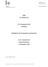 Statement by H.E. Aurelia Frick, Minister for Foreign Affairs