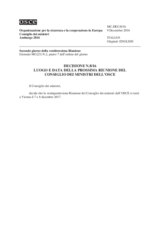 Decision No. 8/16 - Time and Place of the Next Meeting of the OSCE Ministerial Council