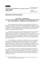 Doc 4 - From Lisbon to Hamburg: Declaration on the Twentieth Anniversary of the OSCE Framework for Arms Control